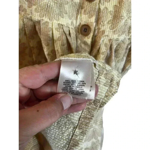 Maeve Anthropologie Yellow Seersucker Cotton Button-Front Dragonfly Dress Sz 4 - Picture 3 of 5